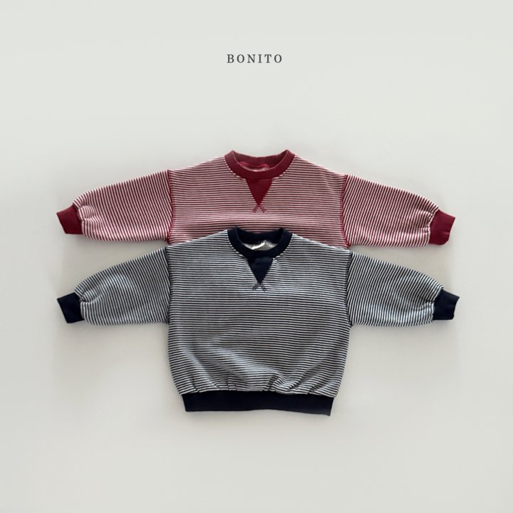 Bonito - Korean Children Fashion - #prettylittlegirls - Tiny Stripe Triangle Sweatshirt