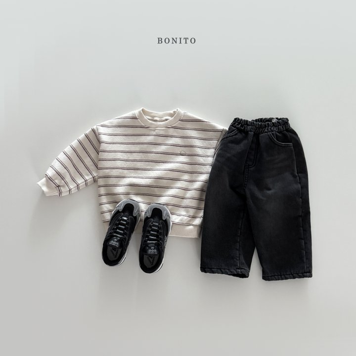 Bonito - Korean Children Fashion - #stylishchildhood - Papaya Stripe Knit Sweatshirt - 11