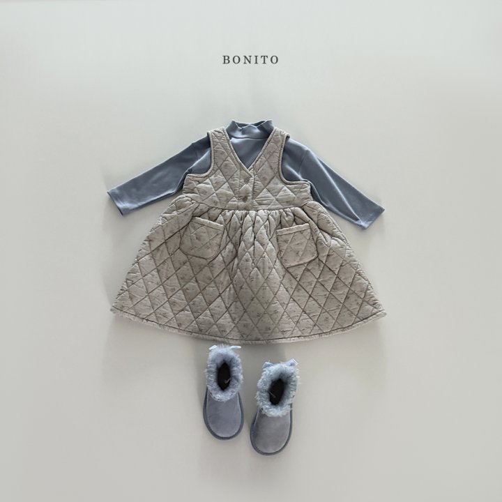Bonito - Korean Children Fashion - #todddlerfashion - Tiny Flower Quilted One-piece - 11