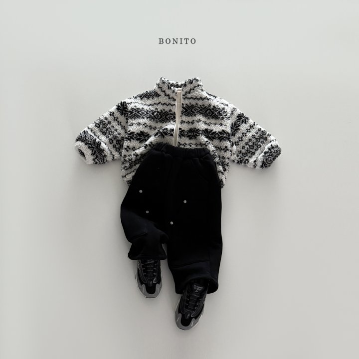 Bonito - Korean Children Fashion - #todddlerfashion - Snowflake Fleece Zip-Up - 8