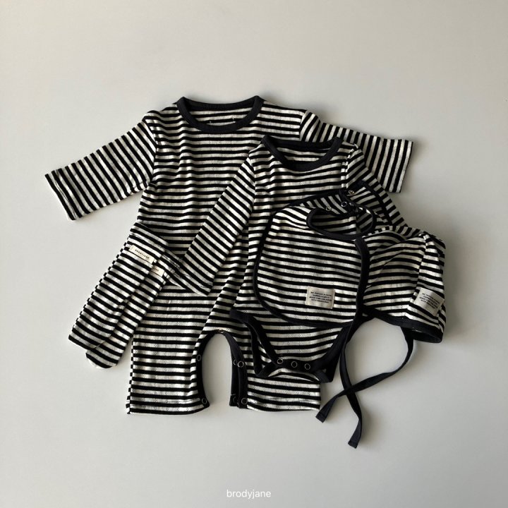 Brody Jane - Korean Baby Fashion - #babyboutique - Stripe Cozy Bib - 2
