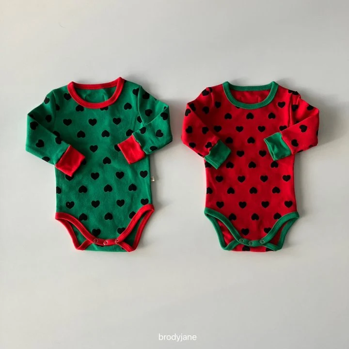 Brody Jane - Korean Baby Fashion - #babyclothing - Christmas Heart Bodysuit - 9