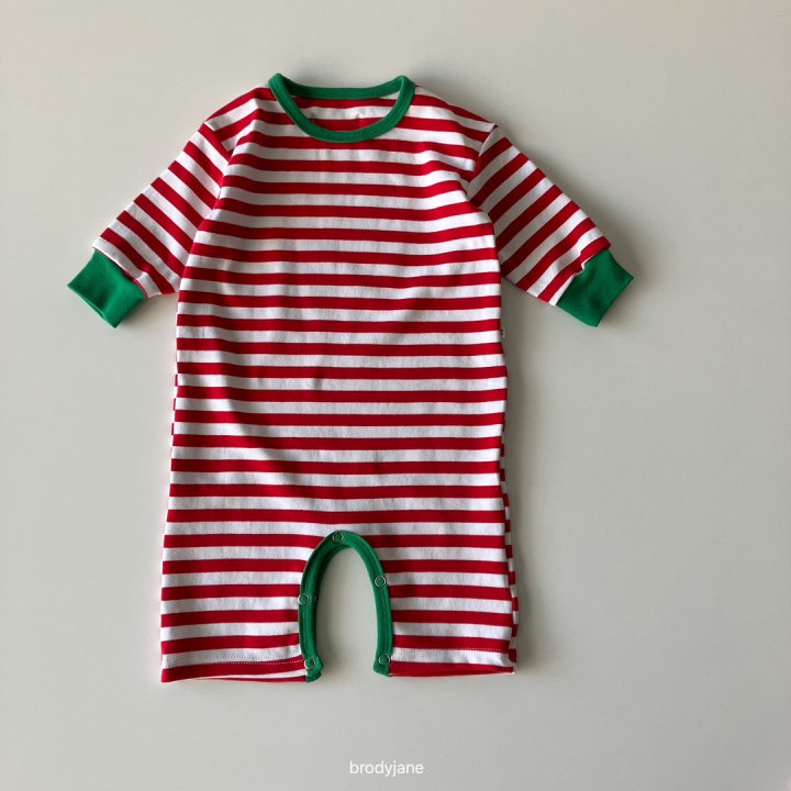 Brody Jane - Korean Baby Fashion - #babyclothing - Christmas Stripe Bodysuit - 7