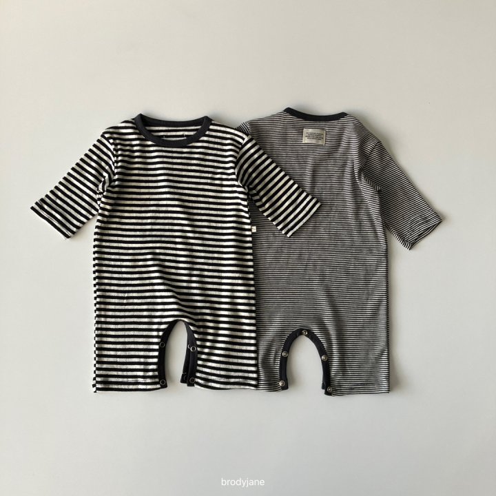Brody Jane - Korean Baby Fashion - #babyclothing - Stripe Cozy All-In-One - 4