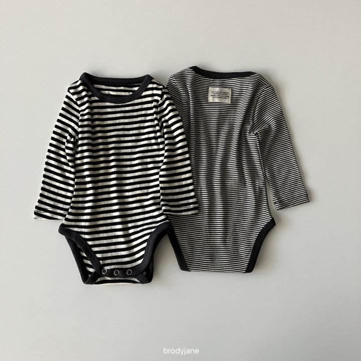 Brody Jane - Korean Baby Fashion - #babyfever - Stripe Cozy All-In-One - 5