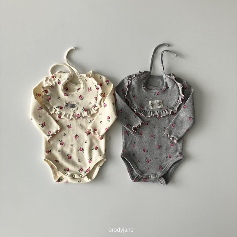 Brody Jane - Korean Baby Fashion - #babygirlfashion - Peach Rose Bodysuit