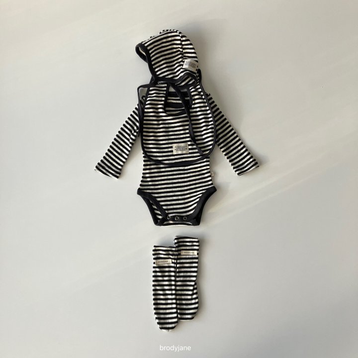 Brody Jane - Korean Baby Fashion - #babyoninstagram - Stripe Cozy All-In-One - 8