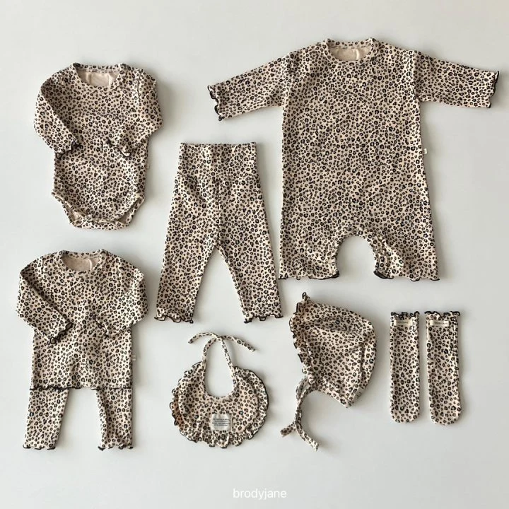 Brody Jane - Korean Baby Fashion - #babyootd - Peach Leopard All-In-One
