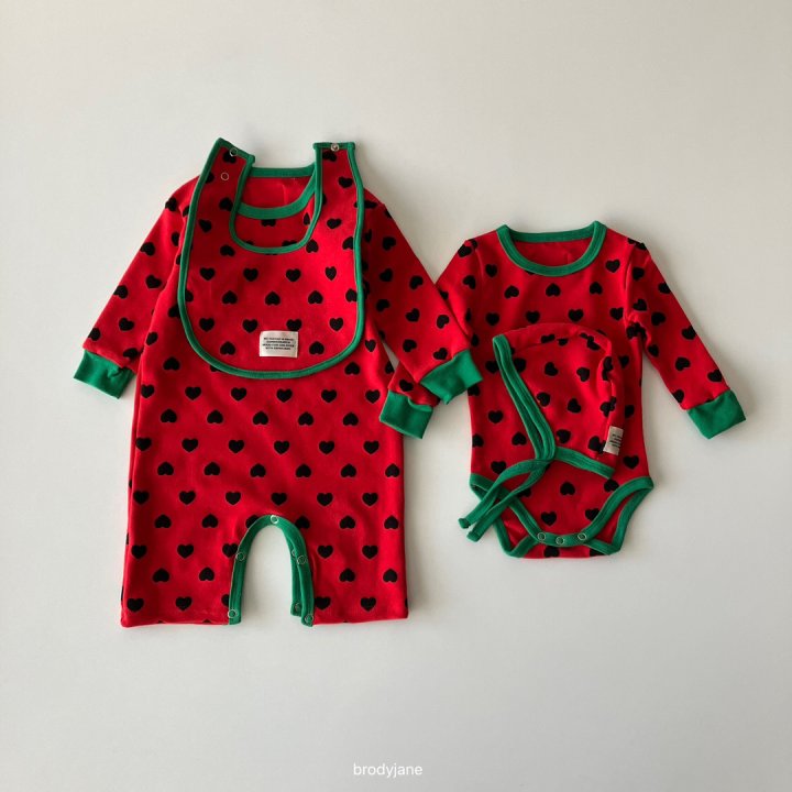 Brody Jane - Korean Baby Fashion - #onlinebabyboutique - Christmas Heart All-In-One