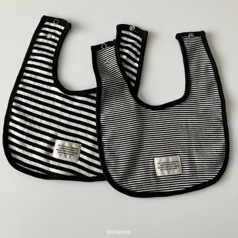 Brody Jane - Korean Baby Fashion - #onlinebabyshop - Stripe Cozy Bib