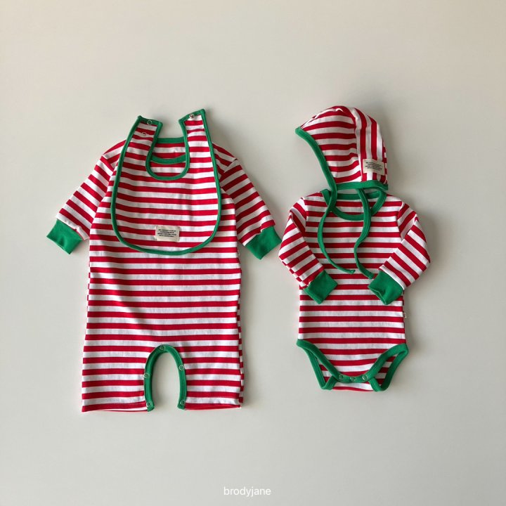 Brody Jane - Korean Baby Fashion - #onlinebabyshop - Christmas Stripe Bodysuit - 3