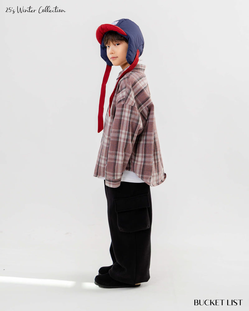 Bucket List - Korean Children Fashion - #Kfashion4kids - Fleece Embossed Cargo Jogger Pants - 7