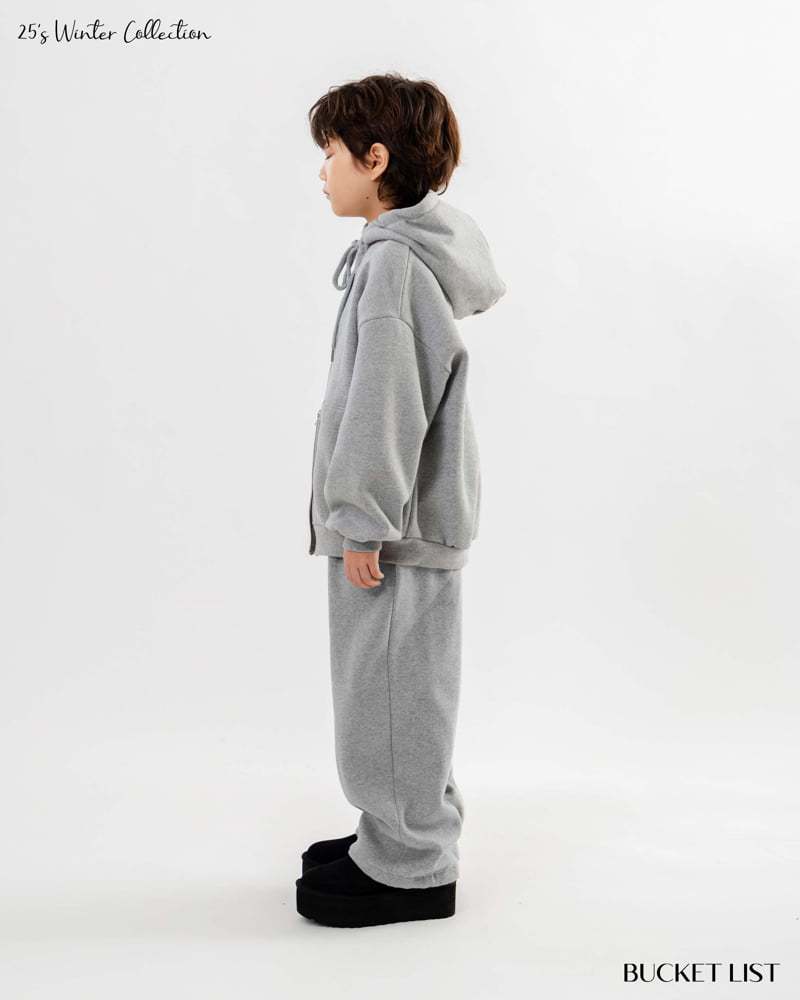 Bucket List - Korean Children Fashion - #childofig - Fleece Wide Sweat Pants - 5