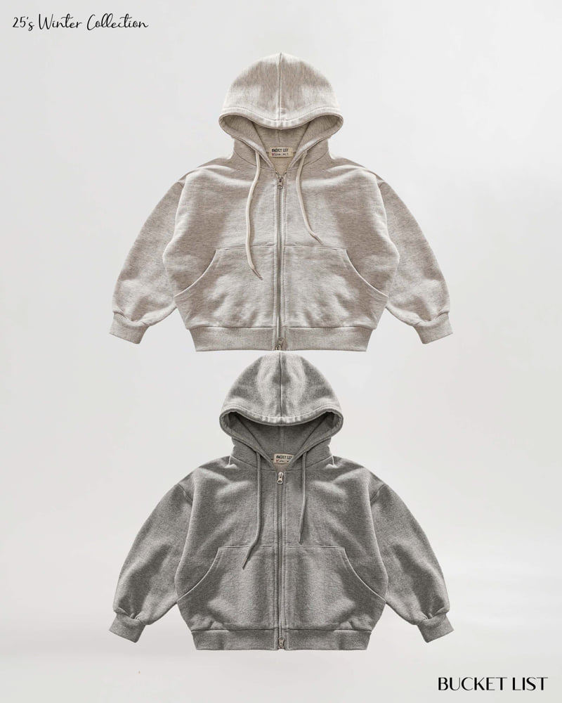 Bucket List - Korean Children Fashion - #childofig - Fleece Two Way Zip-Up Hoodie