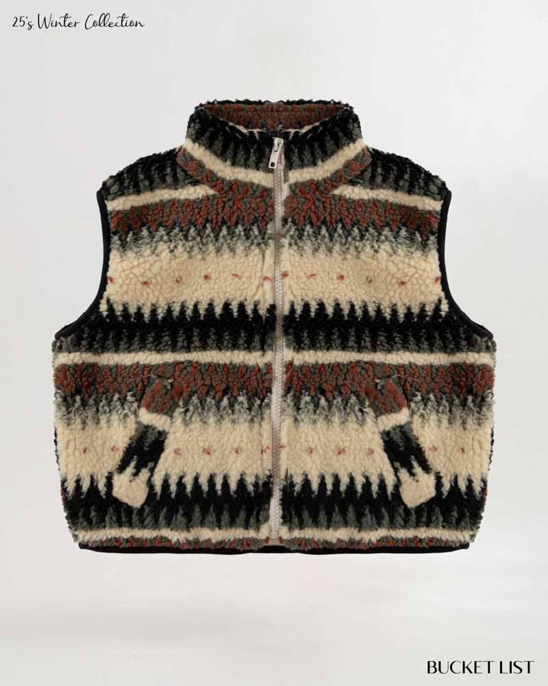 Bucket List - Korean Children Fashion - #childofig - Zigzag Fleece Vest - 10