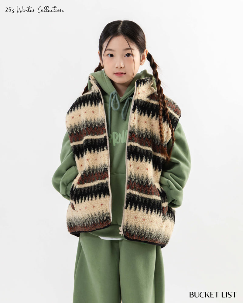 Bucket List - Korean Children Fashion - #childrensboutique - Zigzag Fleece Vest - 11