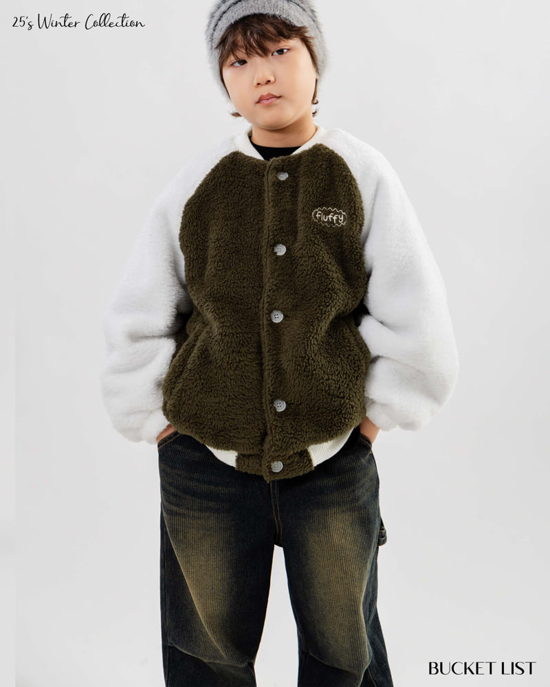 Bucket List - Korean Children Fashion - #childrensboutique - Fluffy Raglan Jacket - 10