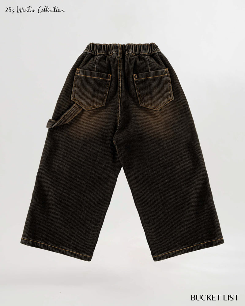 Bucket List - Korean Children Fashion - #designkidswear - Corduroy Balloon Denim Pants - 10