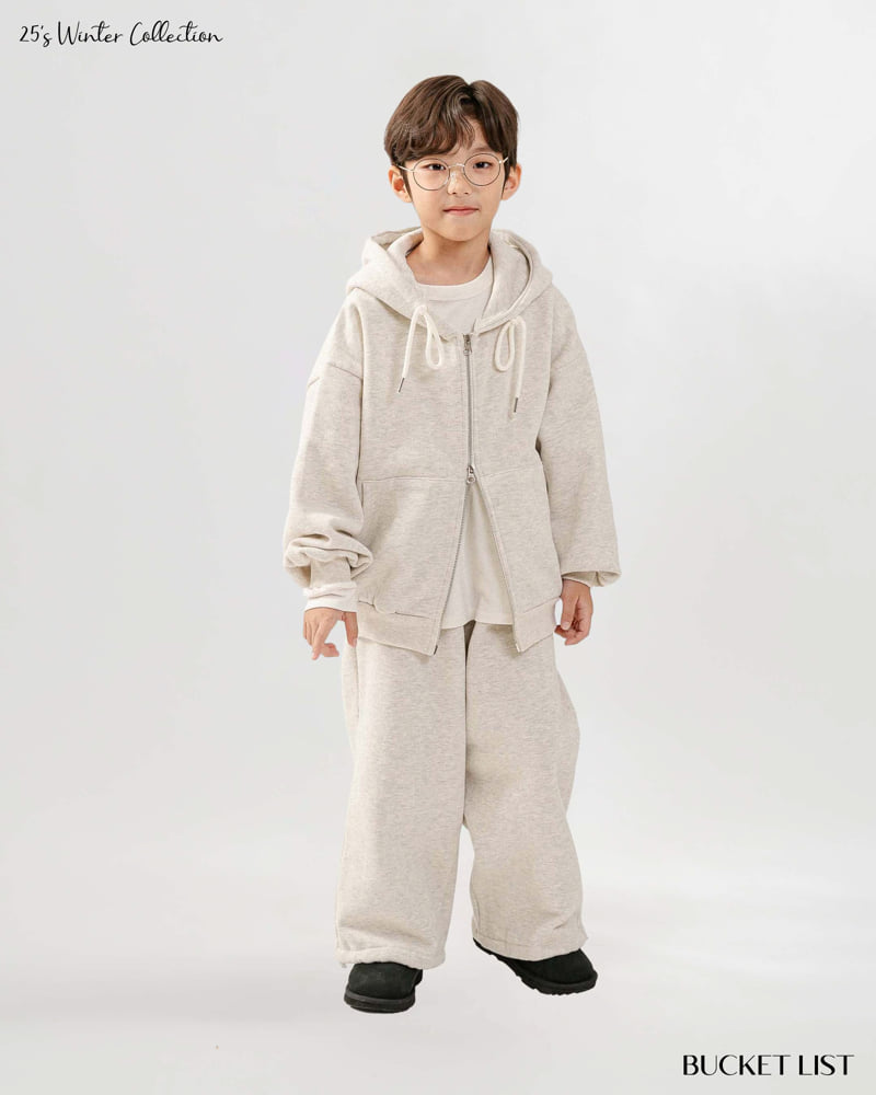 Bucket List - Korean Children Fashion - #designkidswear - Fleece Two Way Zip-Up Hoodie - 3