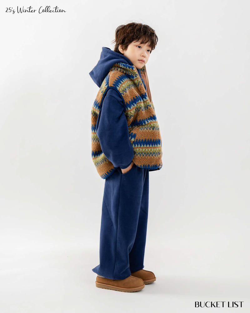 Bucket List - Korean Children Fashion - #designkidswear - Zigzag Fleece Vest - 12