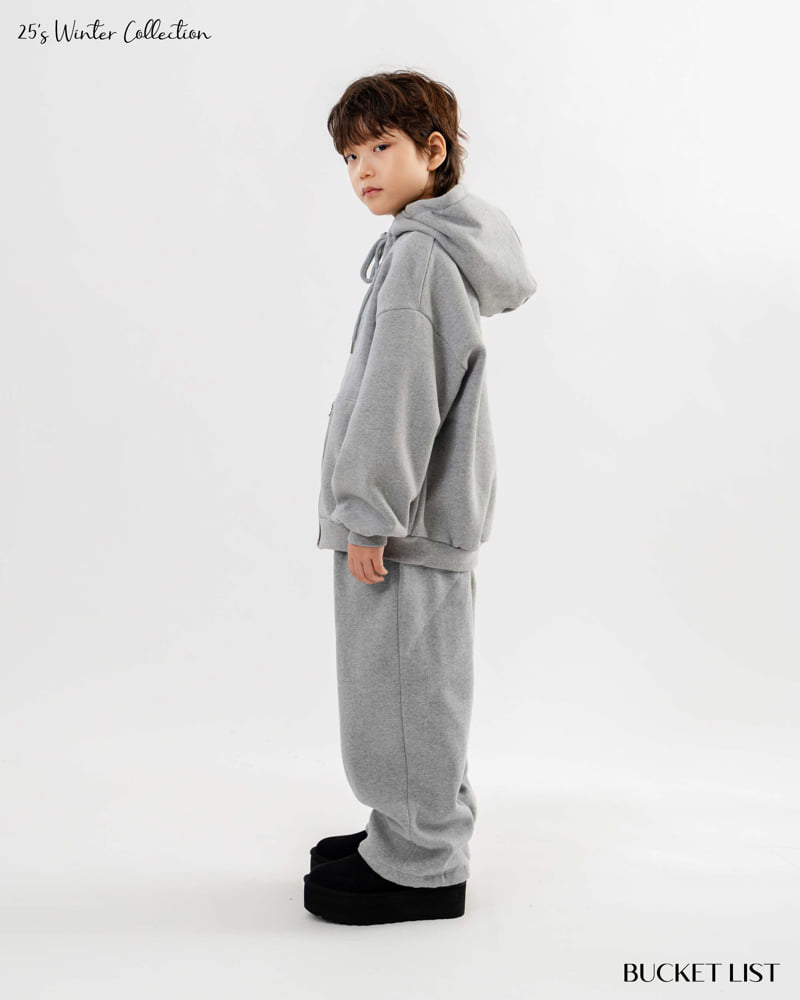 Bucket List - Korean Children Fashion - #discoveringself - Fleece Wide Sweat Pants - 8