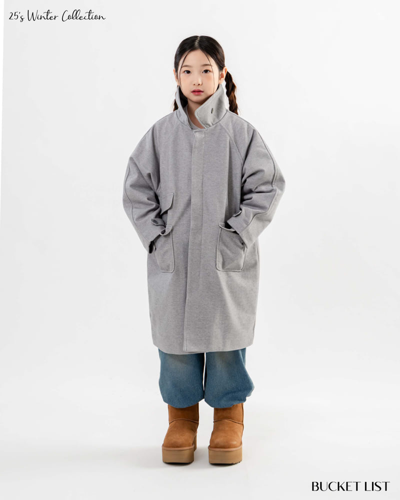 Bucket List - Korean Children Fashion - #discoveringself - Herringbone Long Coat