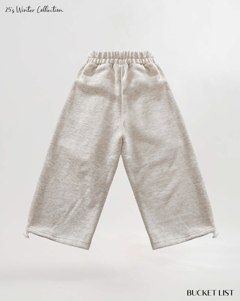 Bucket List - Korean Children Fashion - #kidsshorts - Fleece Wide Sweat Pants - 10