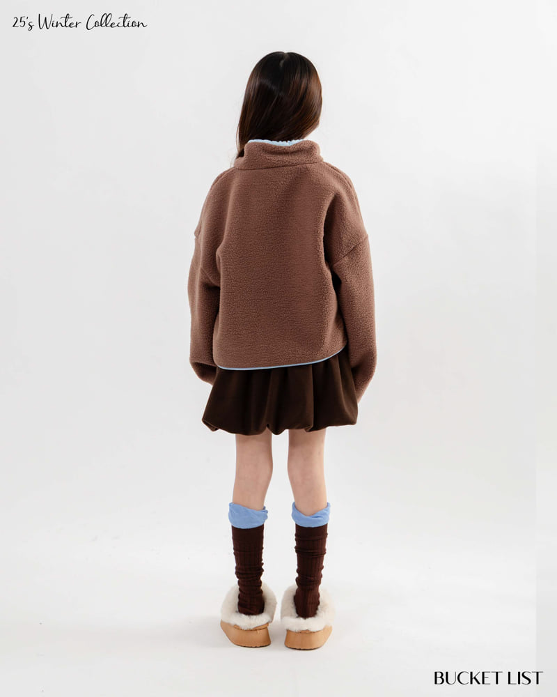 Bucket List - Korean Children Fashion - #kidsshorts - Balloon Fleece Skirt - 7