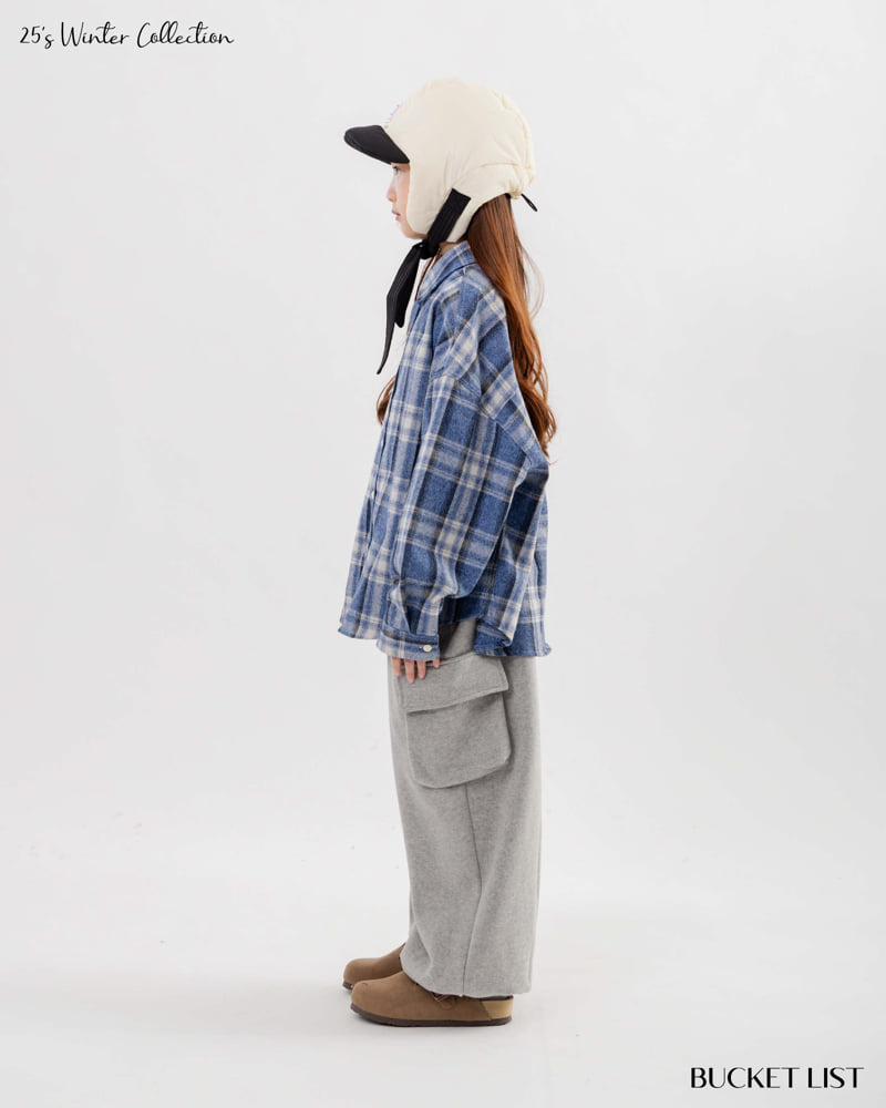 Bucket List - Korean Children Fashion - #fashionkids - Fleece Embossed Cargo Jogger Pants - 4