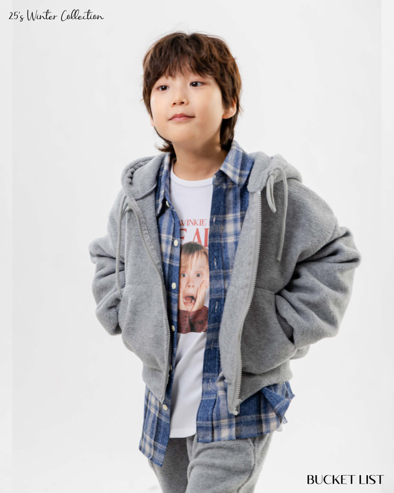 Bucket List - Korean Children Fashion - #kidsshorts - Clean Fleece Hoodie - 11