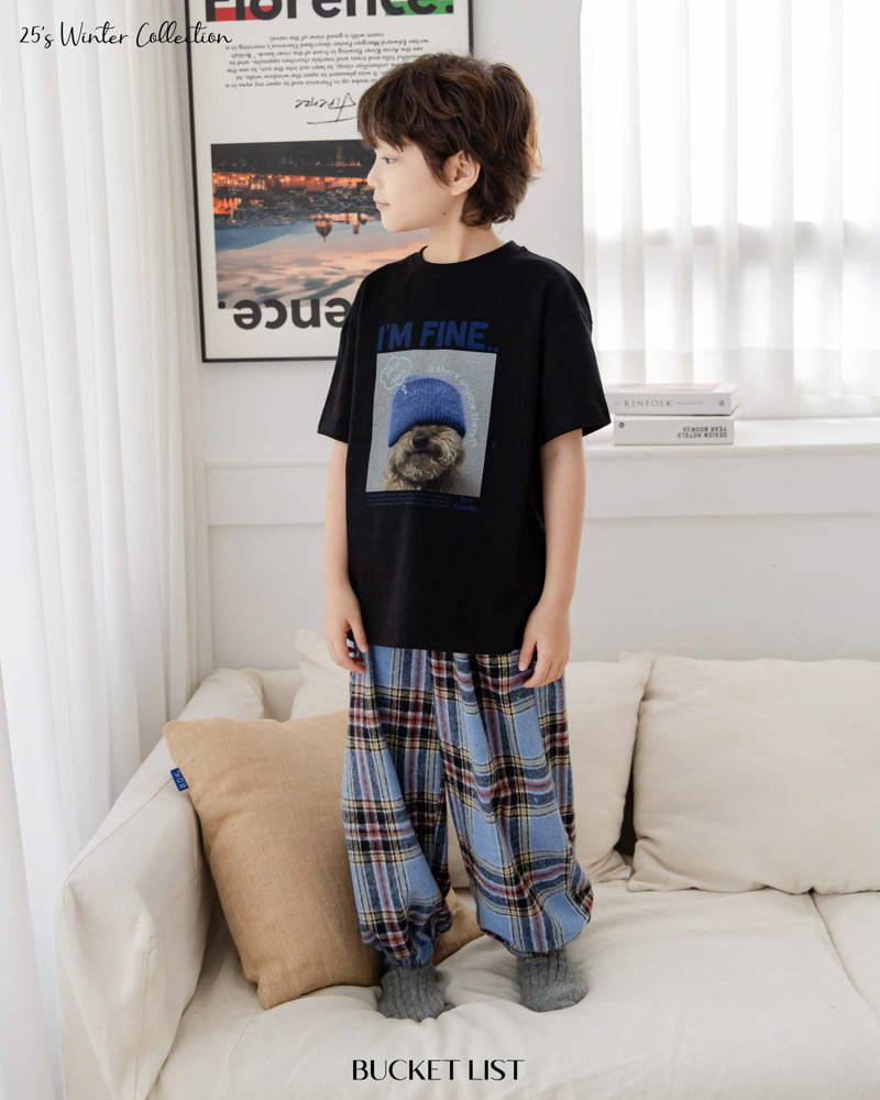 Bucket List - Korean Children Fashion - #kidsstore - Fleece Check Jogger Pants - 12