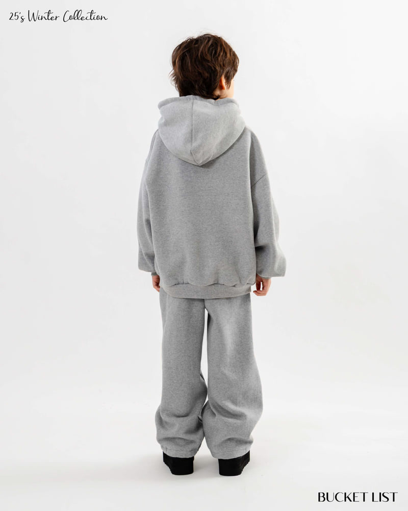Bucket List - Korean Children Fashion - #kidsstore - Fleece Wide Sweat Pants - 11