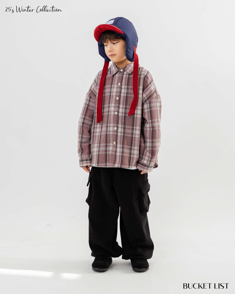 Bucket List - Korean Children Fashion - #kidsstore - Fleece Embossed Cargo Jogger Pants - 5