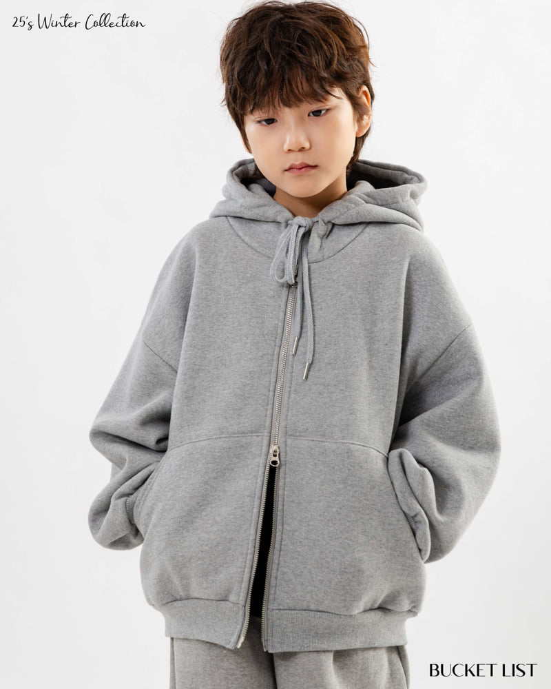Bucket List - Korean Children Fashion - #kidzfashiontrend - Fleece Two Way Zip-Up Hoodie - 8