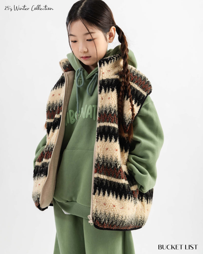 Bucket List - Korean Children Fashion - #littlefashionista - Zigzag Fleece Vest - 5