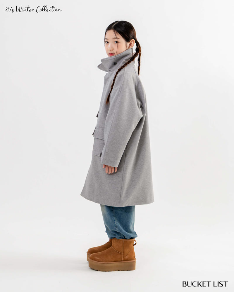 Bucket List - Korean Children Fashion - #littlefashionista - Herringbone Long Coat - 7