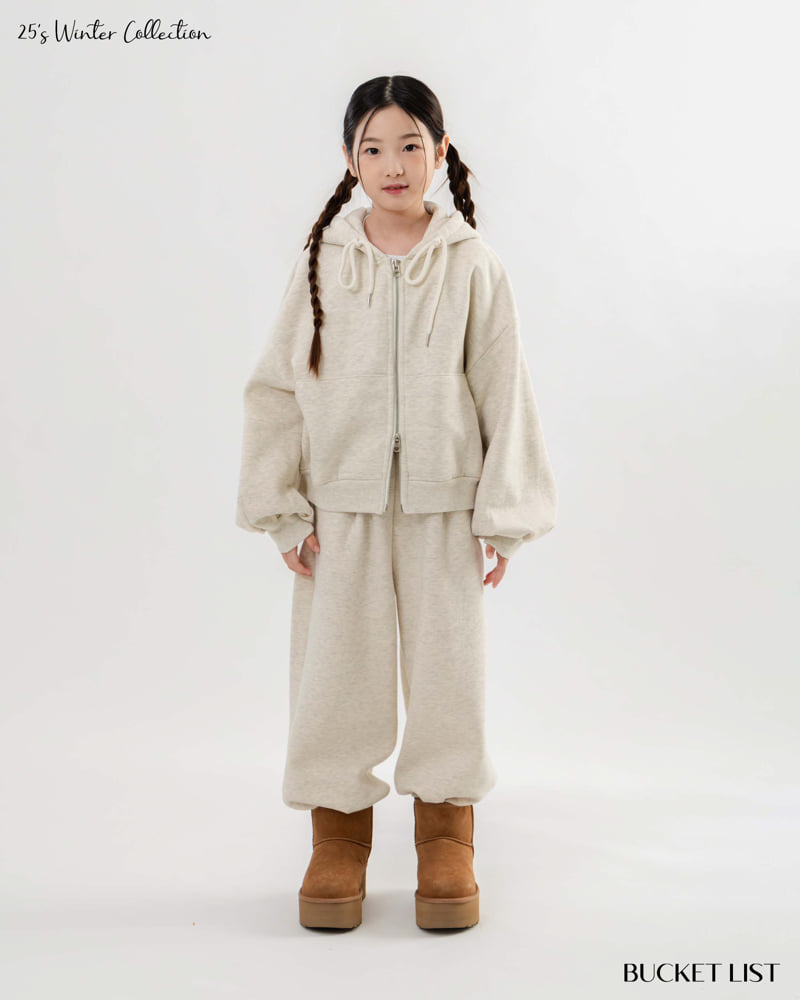Bucket List - Korean Children Fashion - #littlefashionista - Fleece Crop Zip-Up Hoodie - 3