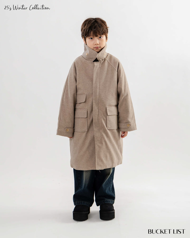 Bucket List - Korean Children Fashion - #magicofchildhood - Herringbone Long Coat - 8