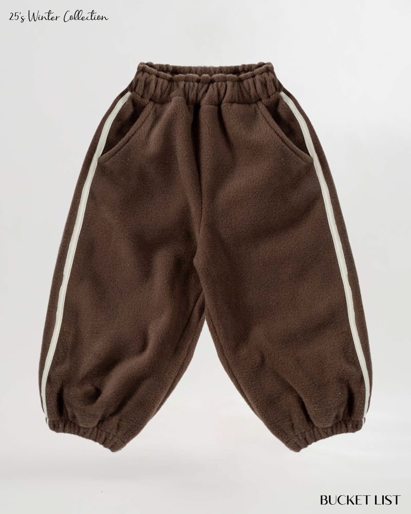 Bucket List - Korean Children Fashion - #magicofchildhood - Fleece Track Jogger Pants - 6