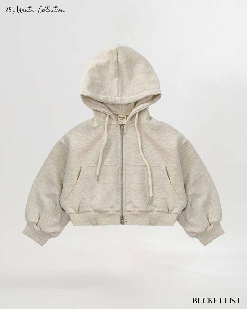 Bucket List - Korean Children Fashion - #littlefashionista - Fleece Crop Zip-Up Hoodie - 4