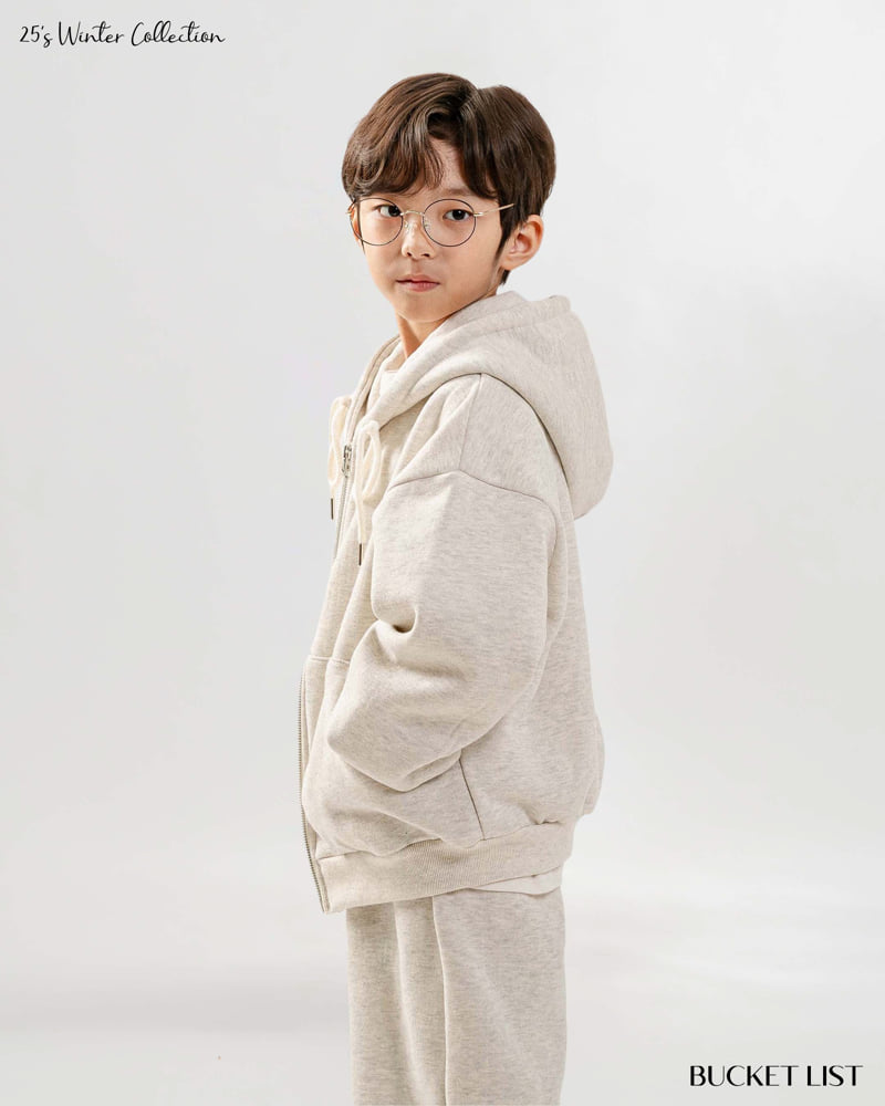 Bucket List - Korean Children Fashion - #minifashionista - Fleece Two Way Zip-Up Hoodie - 12