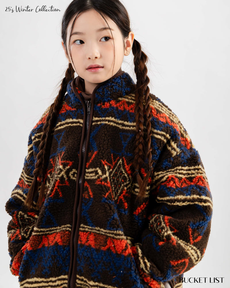 Bucket List - Korean Children Fashion - #minifashionista - Indian Fleece Jacket - 11
