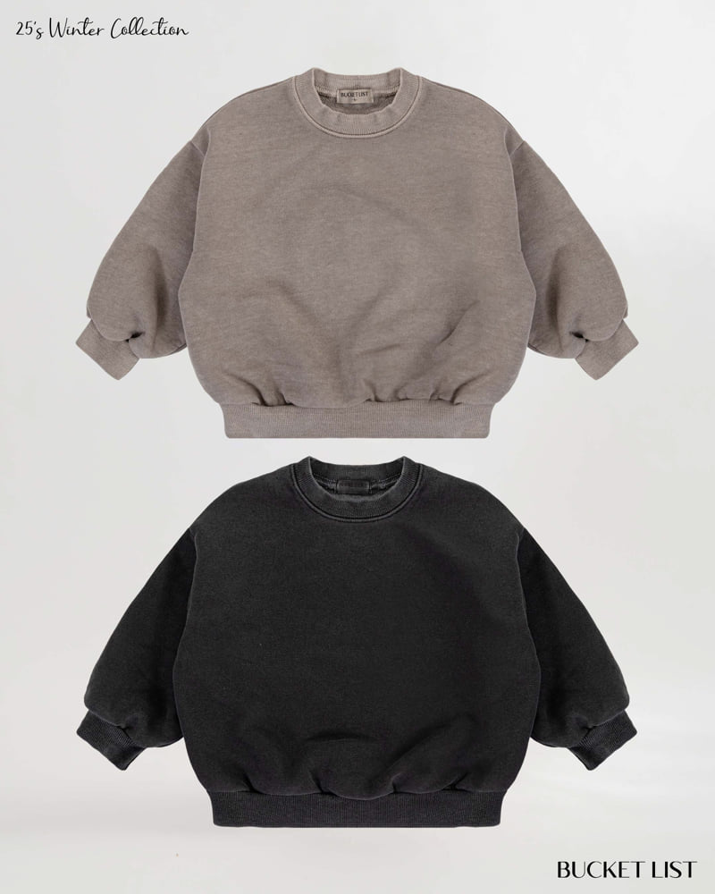Bucket List - Korean Children Fashion - #minifashionista - Fleece Sweatshirt