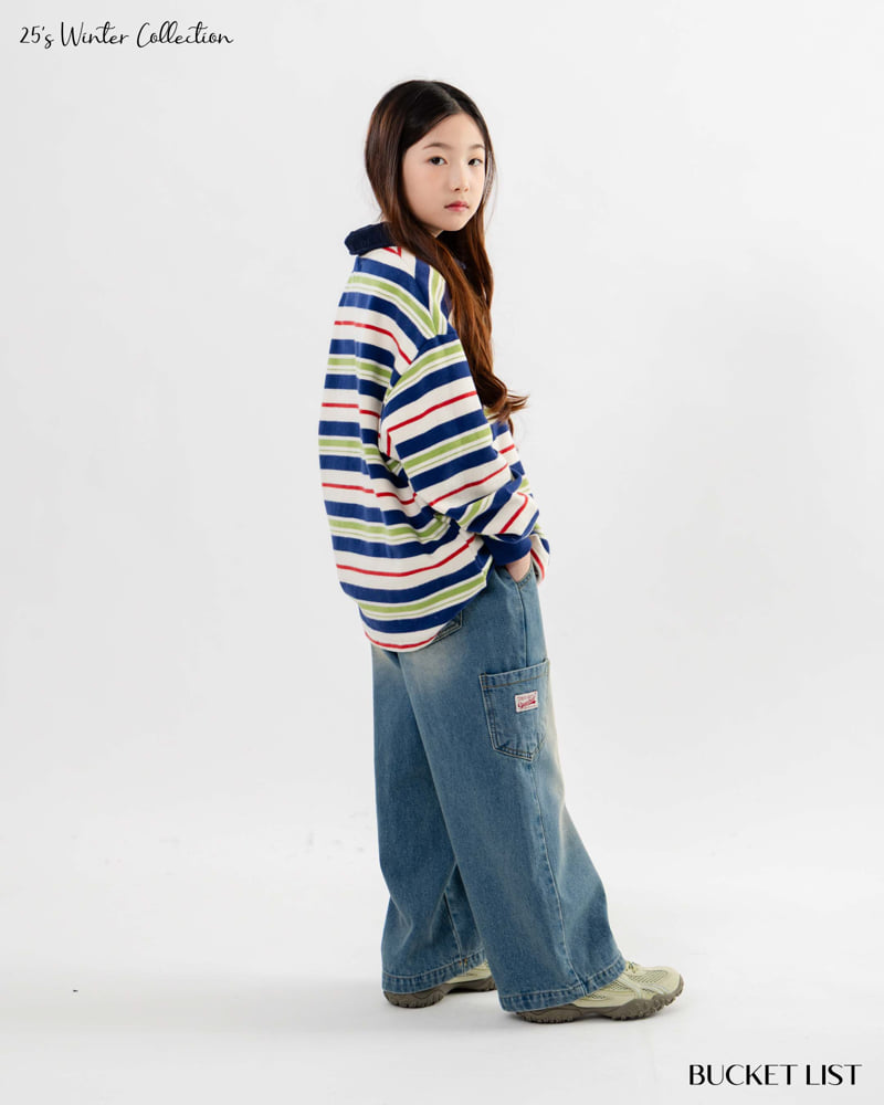 Bucket List - Korean Children Fashion - #minifashionista - Point Denim Pants - 8