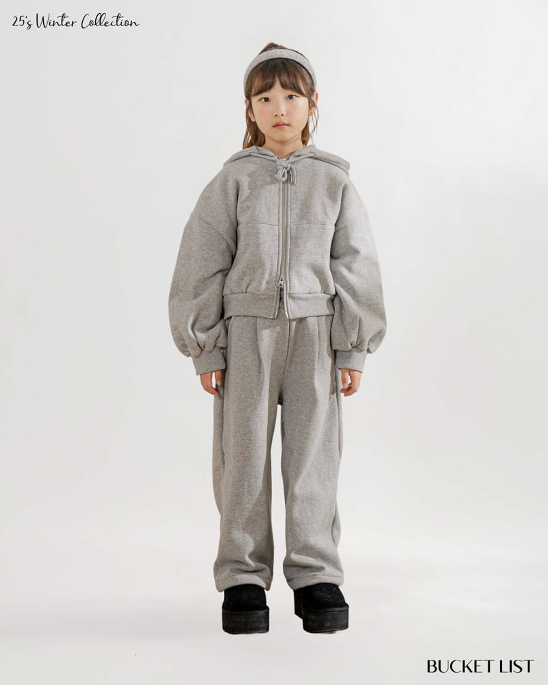 Bucket List - Korean Children Fashion - #minifashionista - Fleece Crop Zip-Up Hoodie - 5