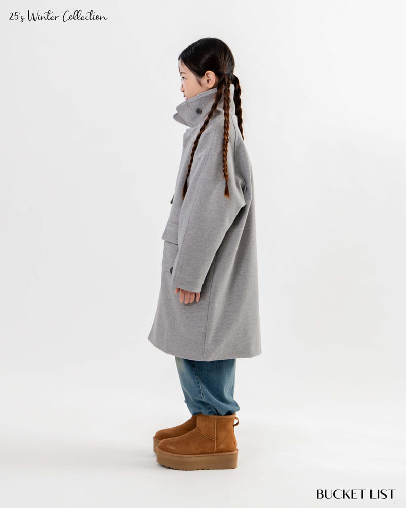 Bucket List - Korean Children Fashion - #prettylittlegirls - Herringbone Long Coat - 10