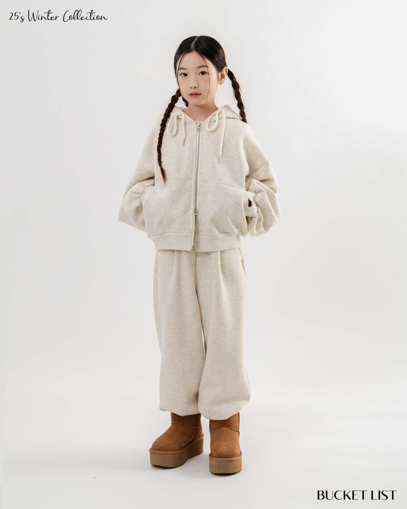 Bucket List - Korean Children Fashion - #prettylittlegirls - Fleece Crop Zip-Up Hoodie - 6