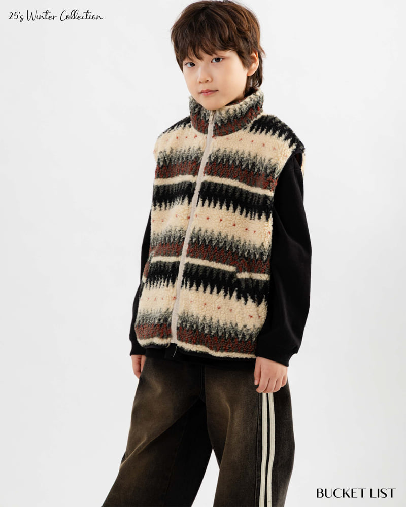 Bucket List - Korean Children Fashion - #stylishchildhood - Track Fleece Denim Pants - 12