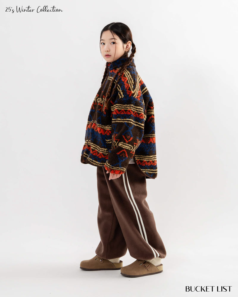 Bucket List - Korean Children Fashion - #stylishchildhood - Fleece Track Jogger Pants - 11