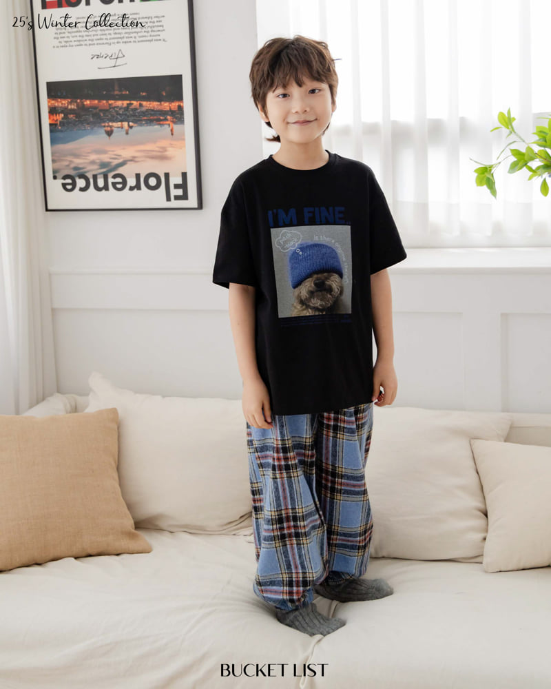 Bucket List - Korean Children Fashion - #todddlerfashion - Fleece Check Jogger Pants - 3